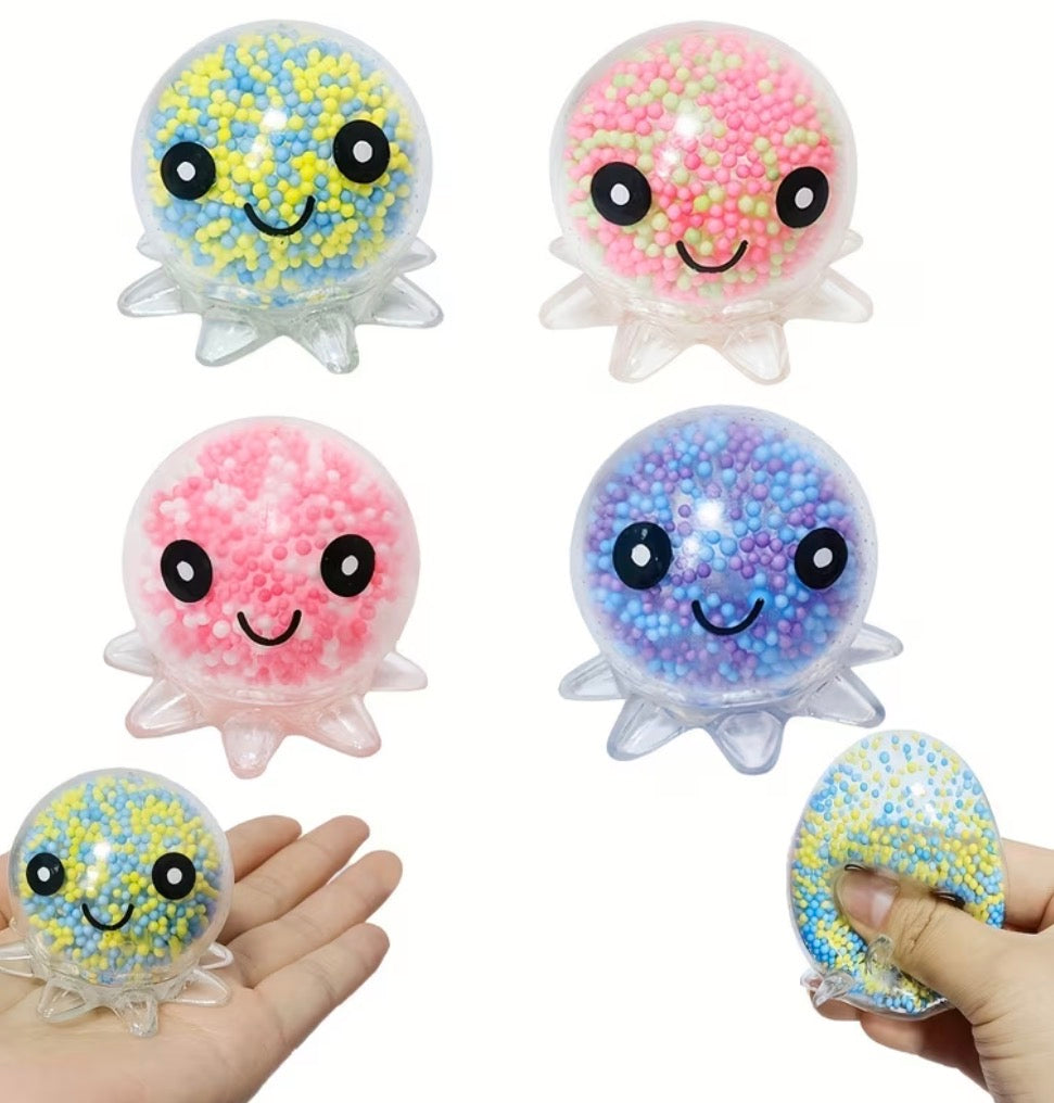 5 PIECE SET OCTOPUS SQUISH TOY